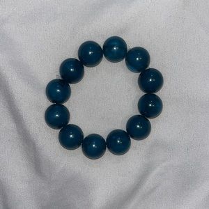 Deep Turquoise Beaded Bracelet 🌊
